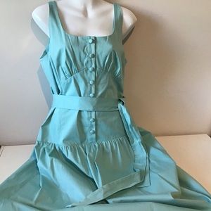 Sundress 10 Aqua Drop Waist Maxi NWT